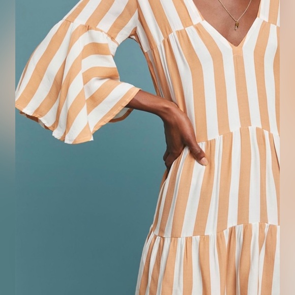 ANTHROPOLOGIE Faithfull Azure Striped Dress - Picture 3 of 4